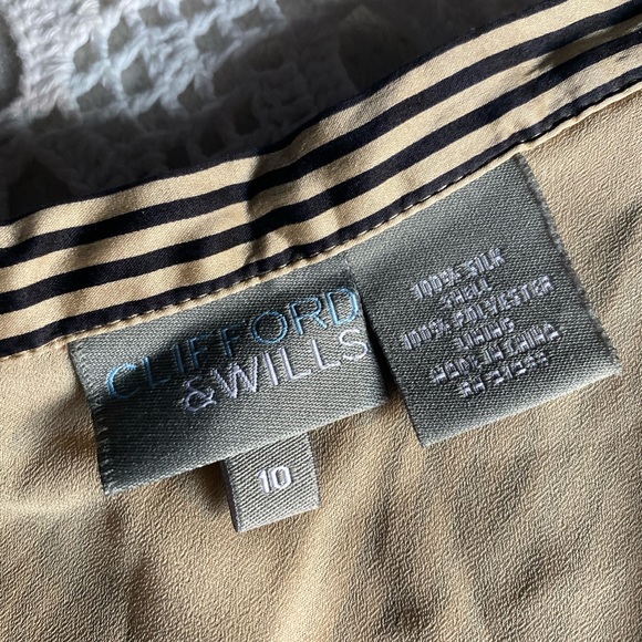 CLIFFORD & WILLS VINTAGE 100% SILK SKIRT 10 NWOT - Picture 10 of 10